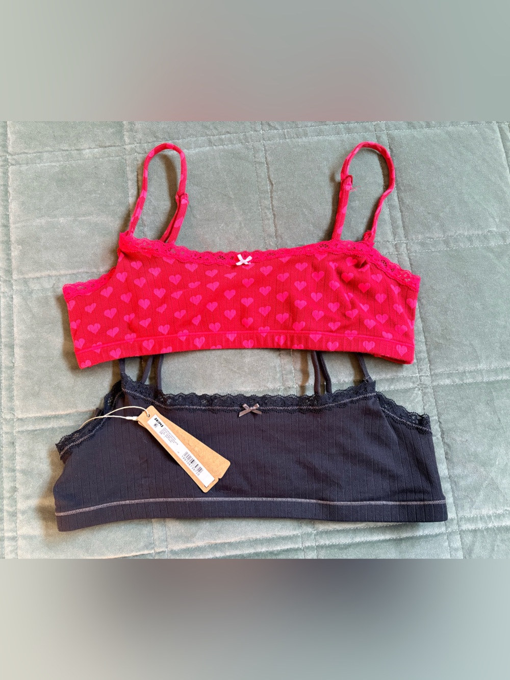 Two Skims Cotton Bralettes